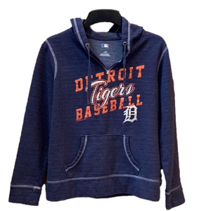 Detroit Tigers baseball navy blue, soft, lightweight hoodie. Women’s size large